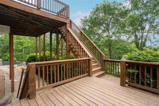 712 Carman Oaks Ct, Manchester, MO 63021 - deck featuring stairs