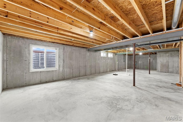 view of basement