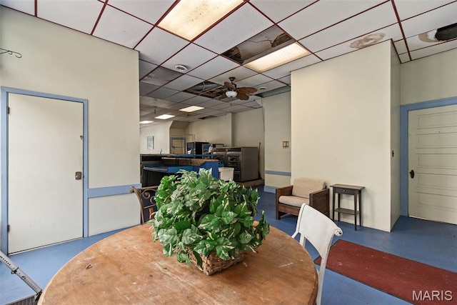 3456 Miami St, Saint Louis, MO 63118 - dining area with a paneled ceiling