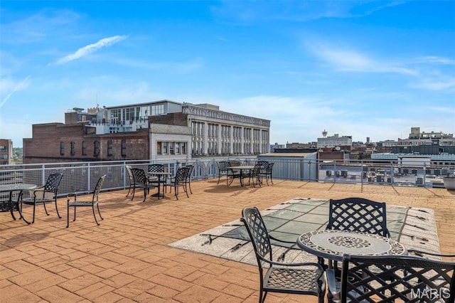 view of patio featuring outdoor dining space