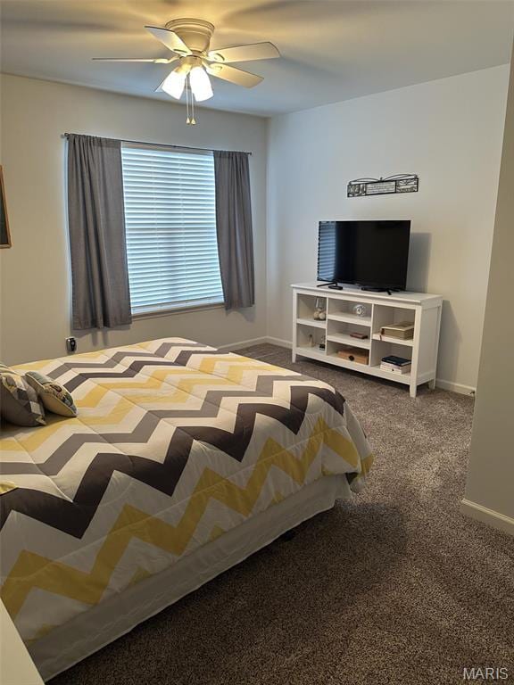 1805 Hyland Green Dr, Ofallon, MO 63366 - carpeted bedroom featuring baseboards and a ceiling fan