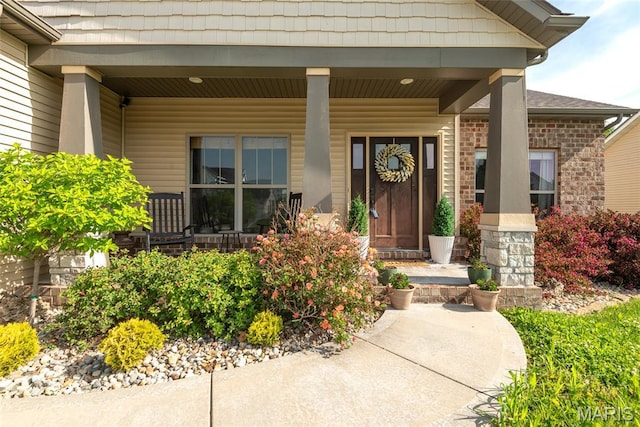 136 Oakshire Dr, Troy, IL 62294 - property entrance featuring a porch