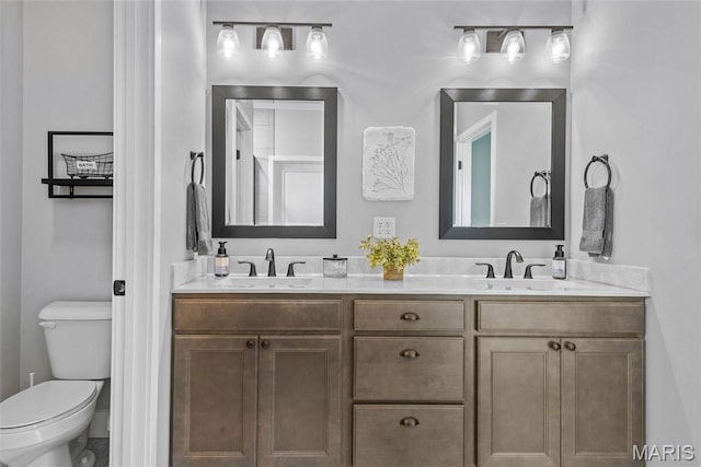 136 Oakshire Dr, Troy, IL 62294 - full bathroom with toilet and double vanity