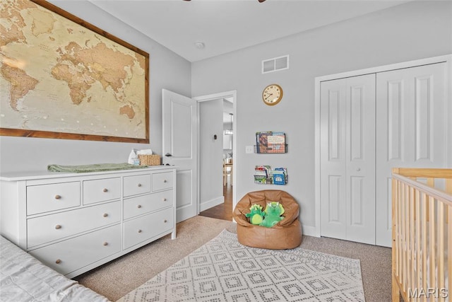 136 Oakshire Dr, Troy, IL 62294 - bedroom featuring light colored carpet, a closet, and baseboards