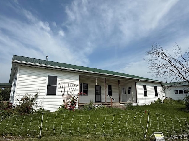 29595 State Highway 3, La Plata, MO 63549 - view of front of house with covered porch and metal roof