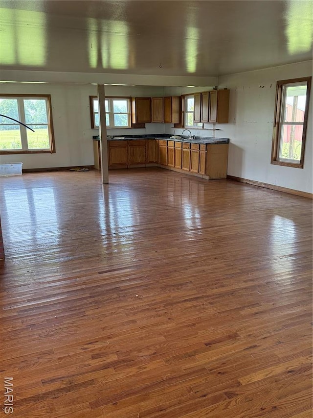 29595 State Highway 3, La Plata, MO 63549 - kitchen with open floor plan and dark wood-style floors