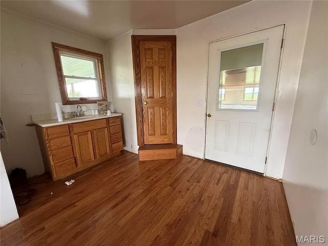 29595 State Highway 3, La Plata, MO 63549 - bathroom with wood finished floors and vanity