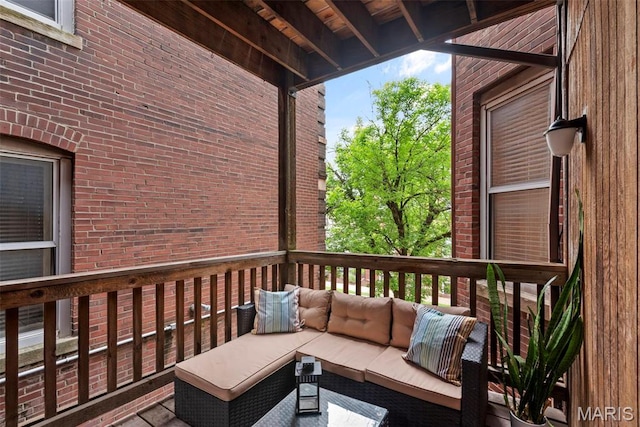 4260 Lindell Blvd Unit B, Saint Louis, MO 63108 - wooden terrace with an outdoor hangout area