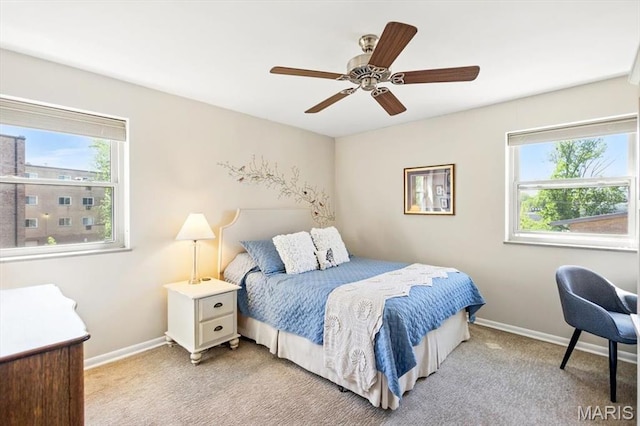 5 Delcrest Ct Unit 203, Saint Louis, MO 63124 - bedroom featuring multiple windows, light colored carpet, and baseboards