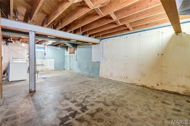 369 Halcyon Dr, Saint Louis, MO 63122 - basement with washer / clothes dryer