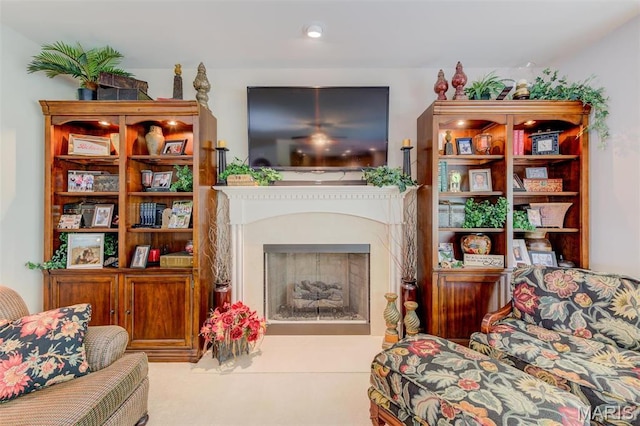 41 Deer Creek Dr, Ofallon, MO 63366 - living area featuring a fireplace