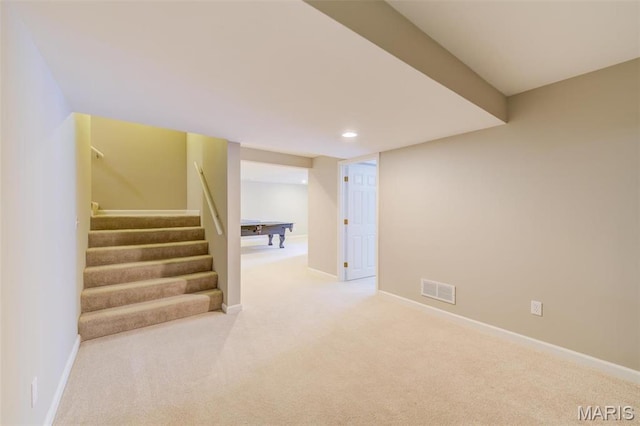 41 Deer Creek Dr, Ofallon, MO 63366 - stairway with carpet flooring, baseboards, and recessed lighting