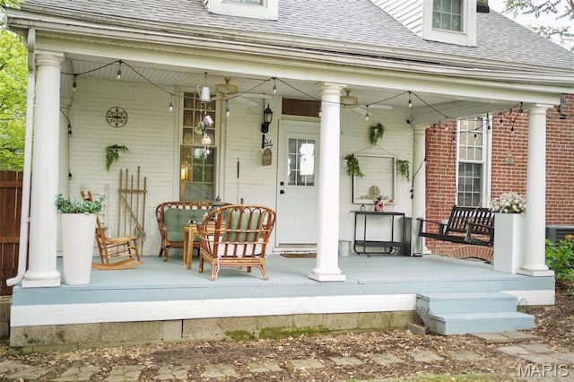 111 Portland Ave, Belleville, IL 62220 - wooden deck featuring covered porch and cooling unit