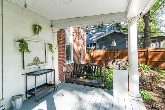 111 Portland Ave, Belleville, IL 62220 - wooden terrace with fence