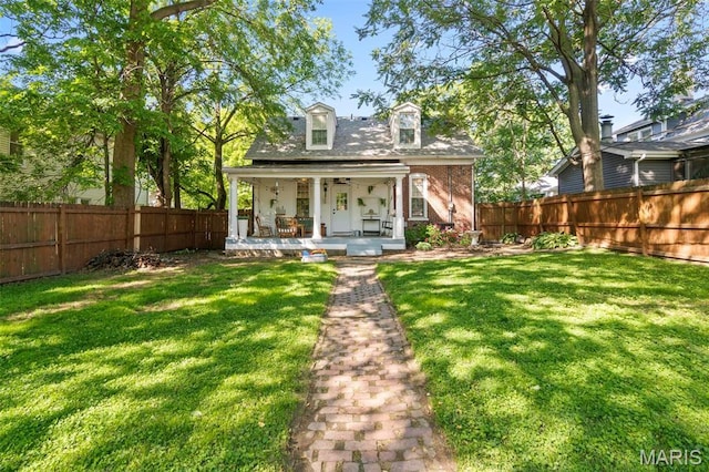 111 Portland Ave, Belleville, IL 62220 - rear view of property featuring covered porch and brick siding