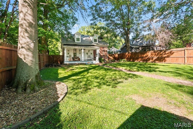 111 Portland Ave, Belleville, IL 62220 - view of yard with covered porch