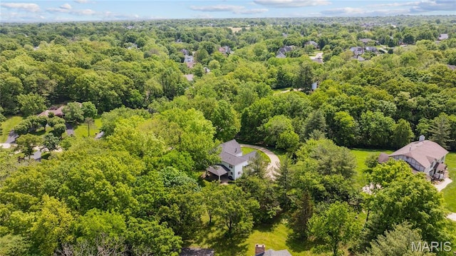 drone / aerial view of a forest
