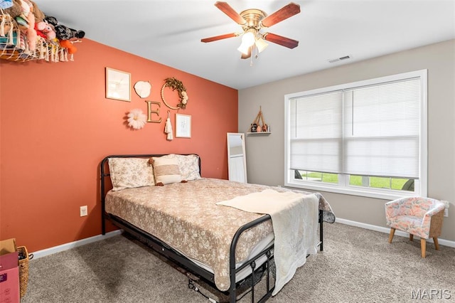 710 Skye View Ct, Farmington, MO 63640 - carpeted bedroom featuring baseboards and ceiling fan