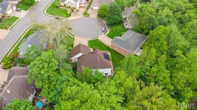 aerial view of residential area