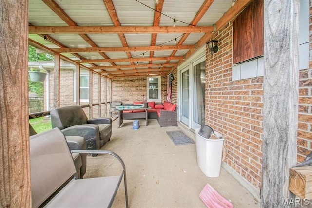 view of patio / terrace featuring an outdoor hangout area