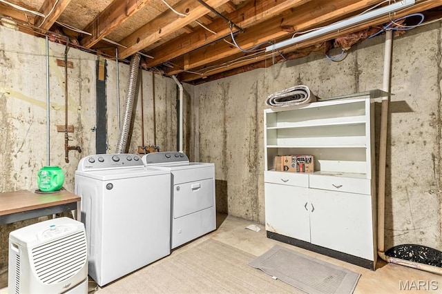 laundry area with washer and dryer