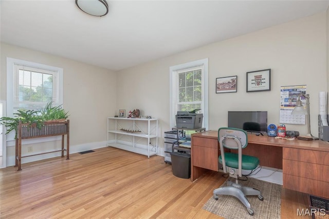 721 Taylor Ave, Godfrey, IL 62035 - home office featuring light wood-type flooring