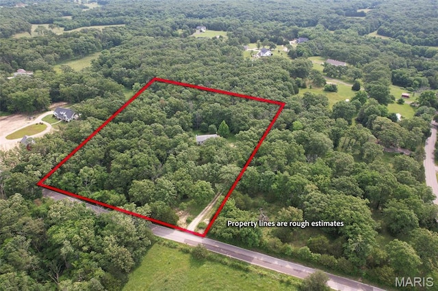 24 Clonts Rd, Sullivan, MO 63080 - aerial view of property's location with property boundaries highlighted