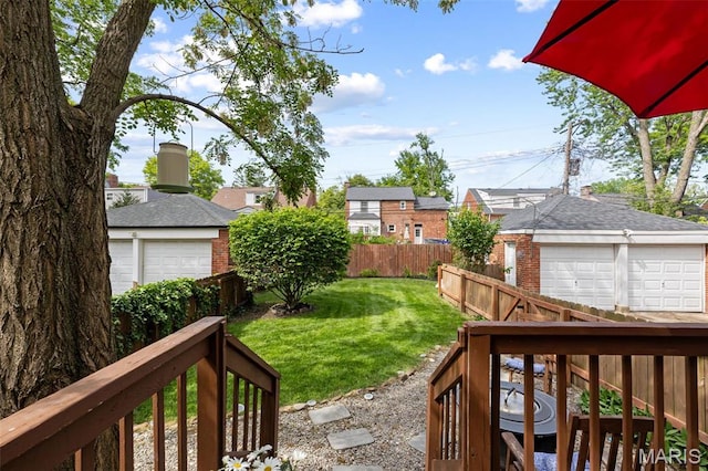 7487 Shaftesbury Ave, University City, MO 63130 - view of yard with an outbuilding and a garage