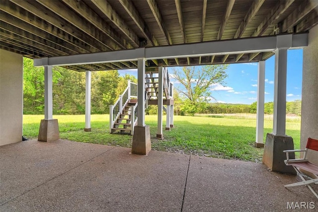 3033 Oakvale Rd, De Soto, MO 63020 - view of patio featuring stairway