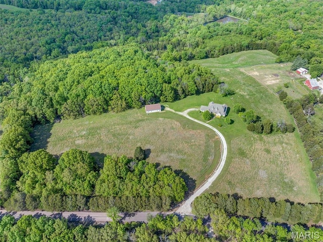 3033 Oakvale Rd, De Soto, MO 63020 - aerial view of property's location featuring a heavily wooded area