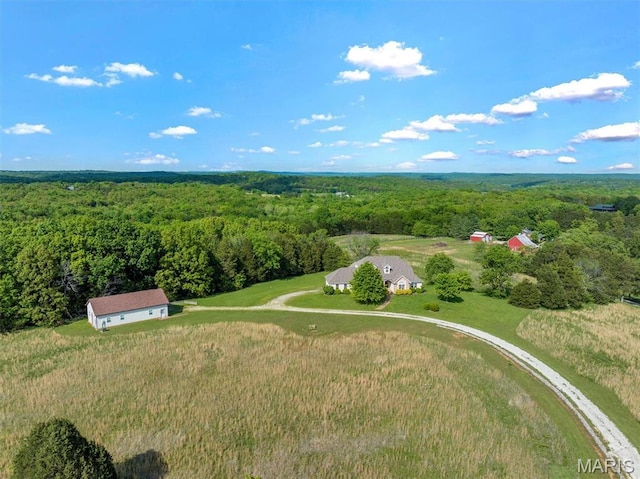 3033 Oakvale Rd, De Soto, MO 63020 - view from above of property featuring a heavily wooded area