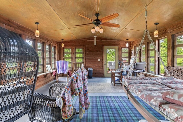 505 Thompson Ln, Arcadia, MO 63621 - sunroom featuring vaulted ceiling and french doors