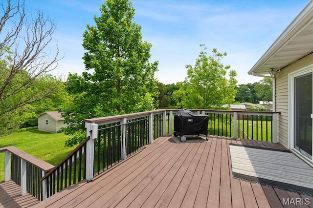 8316 D Rd, Waterloo, IL 62298 - wooden terrace featuring a yard
