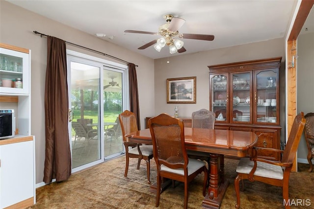 128 Cumberland Ave, Maryland Heights, MO 63043 - dining room featuring a ceiling fan