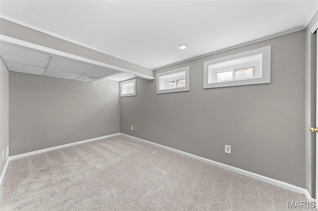 3009 Country Knoll Dr, Saint Charles, MO 63303 - basement featuring baseboards and carpet flooring