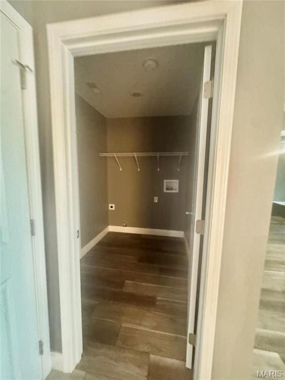 400 E Deerwood Drive 400 & 402, Jackson, MO 63755 - laundry room featuring wood finished floors and hookup for a washing machine