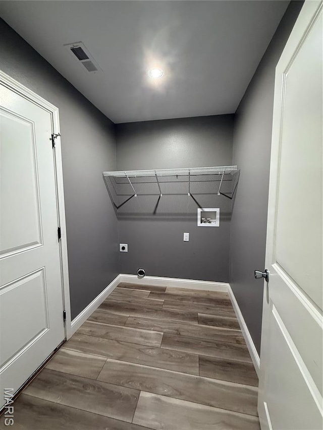 400 E Deerwood Drive 400 & 402, Jackson, MO 63755 - washroom with hookup for a washing machine, wood finished floors, recessed lighting, and electric dryer hookup