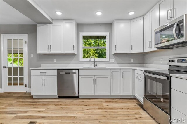 701 Hillsboro Rd, Farmington, MO 63640 - kitchen with stainless steel appliances, a sink, light countertops, plenty of natural light, and recessed lighting