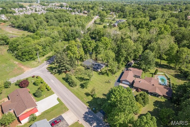 701 Hillsboro Rd, Farmington, MO 63640 - aerial view of property and surrounding area featuring a forest