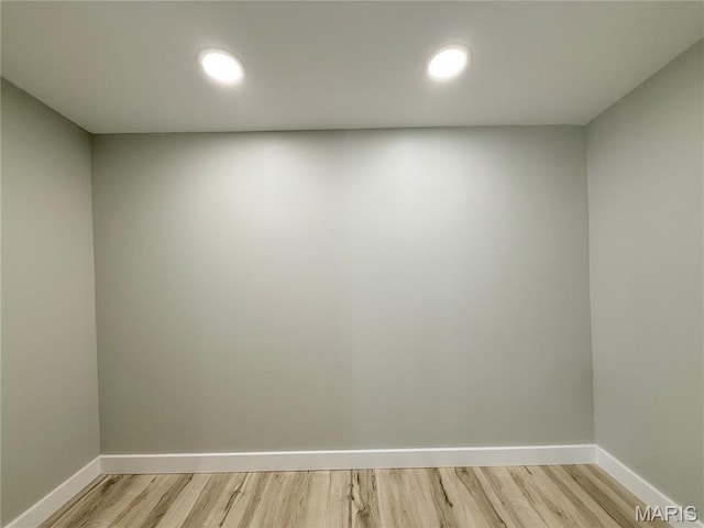1307 Pike Dr, Bismarck, MO 63624 - empty room with light wood-type flooring, baseboards, and recessed lighting