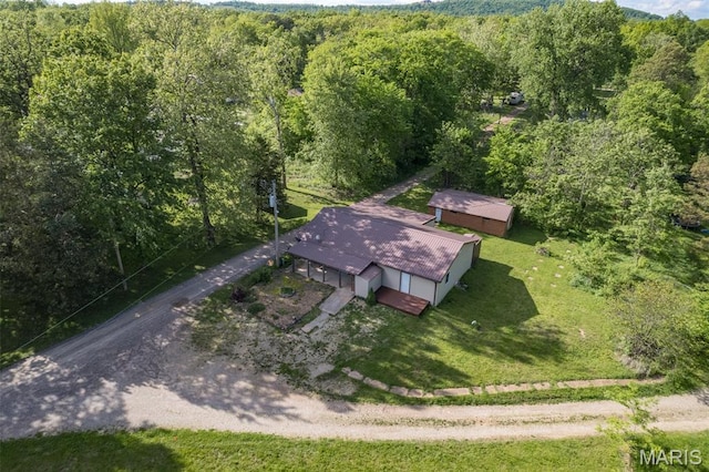 1307 Pike Dr, Bismarck, MO 63624 - view from above of property with a forest
