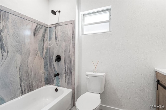 3641 Virginia Ave, Saint Louis, MO 63118 - bathroom with vanity, toilet, shower / washtub combination, and baseboards