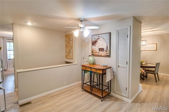 2332 Chadwick Dr, Alton, IL 62002 - hall with wood finished floors and baseboards