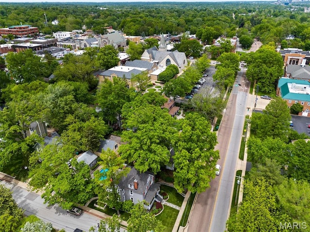 aerial view of property's location featuring nearby suburban area