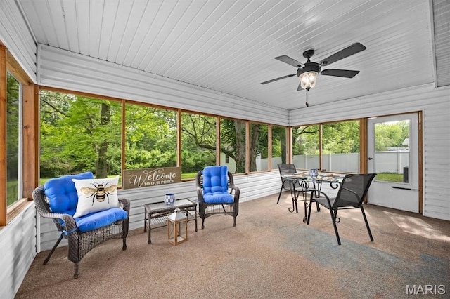 22 Briarwood Dr, Belleville, IL 62223 - sunroom / solarium featuring ceiling fan and outdoor dining space