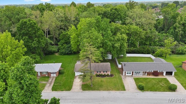 22 Briarwood Dr, Belleville, IL 62223 - view of subject property with a heavily wooded area