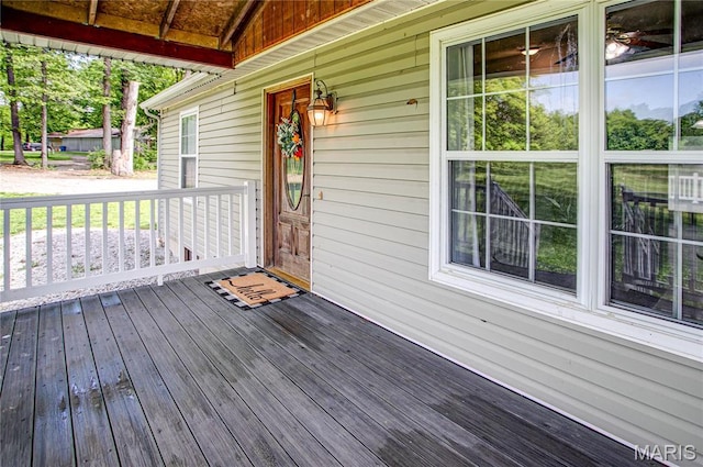 view of wooden deck