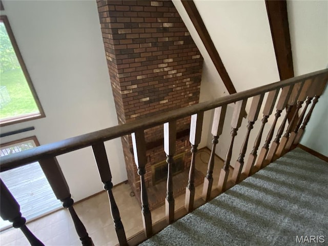236 Mohawk Dr, Cape Girardeau, MO 63701 - staircase with carpet floors