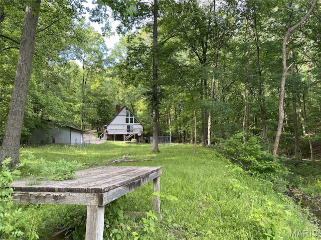 236 Mohawk Dr, Cape Girardeau, MO 63701 - view of yard with a view of trees