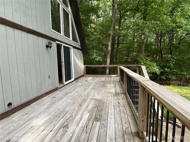 236 Mohawk Dr, Cape Girardeau, MO 63701 - wooden terrace featuring view of wooded area